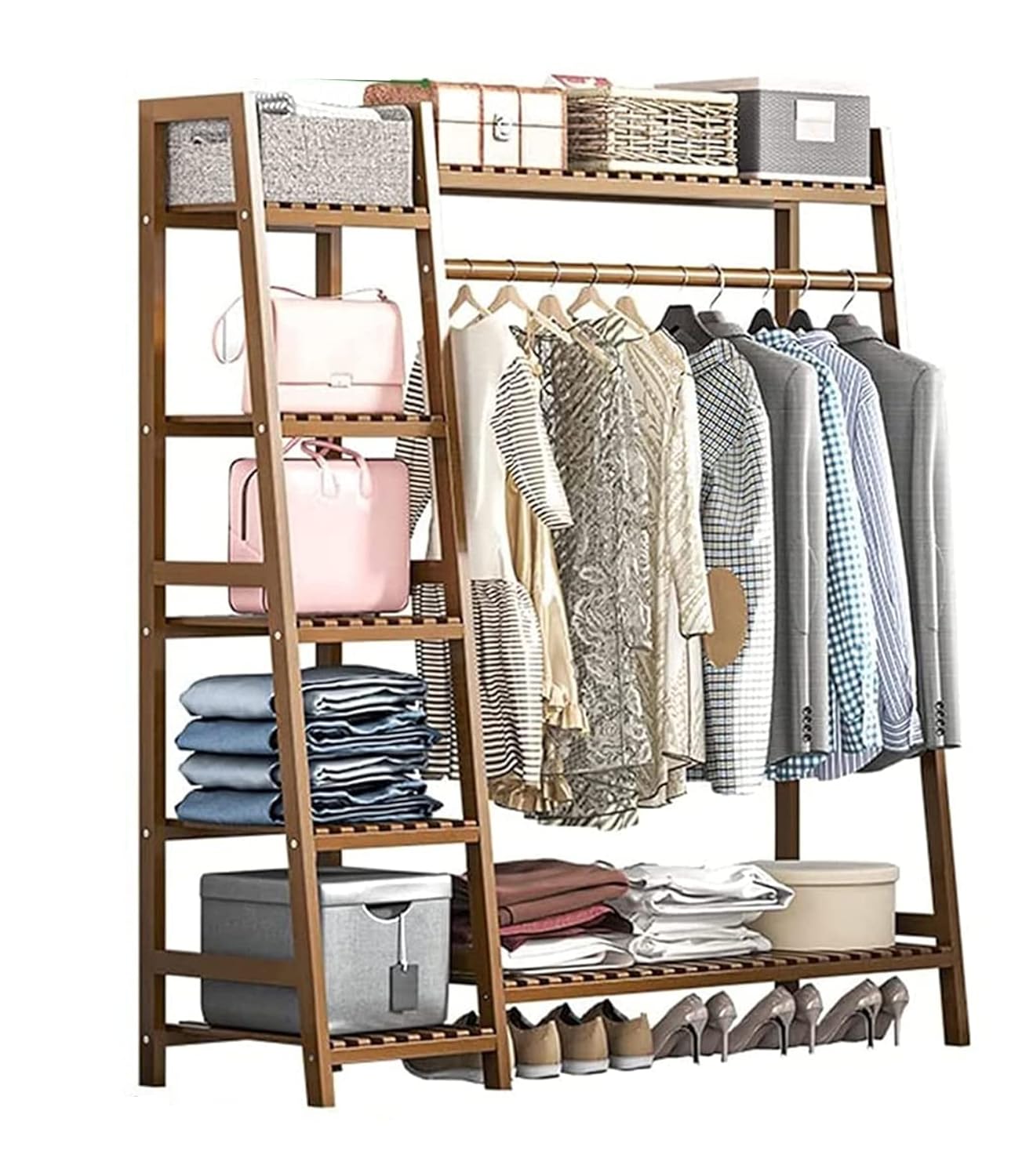 5-Tier Bamboo Garment Rack