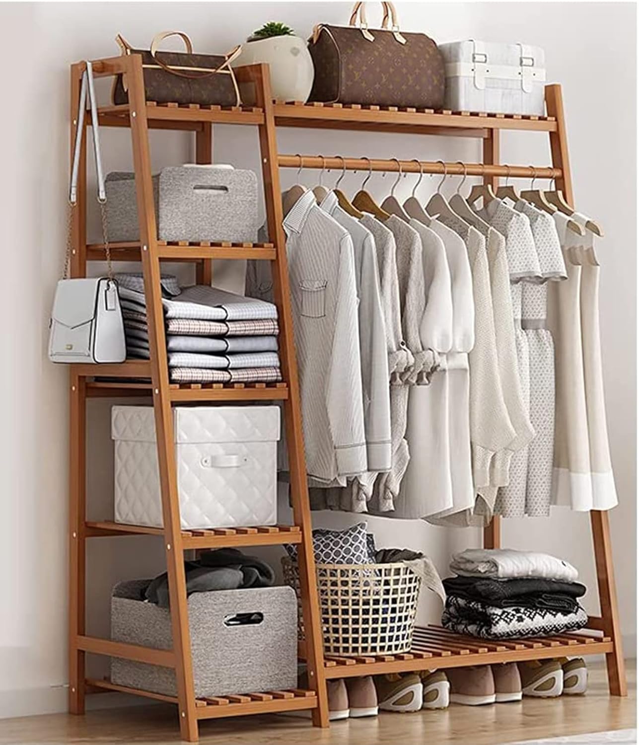 5-Tier Bamboo Garment Rack