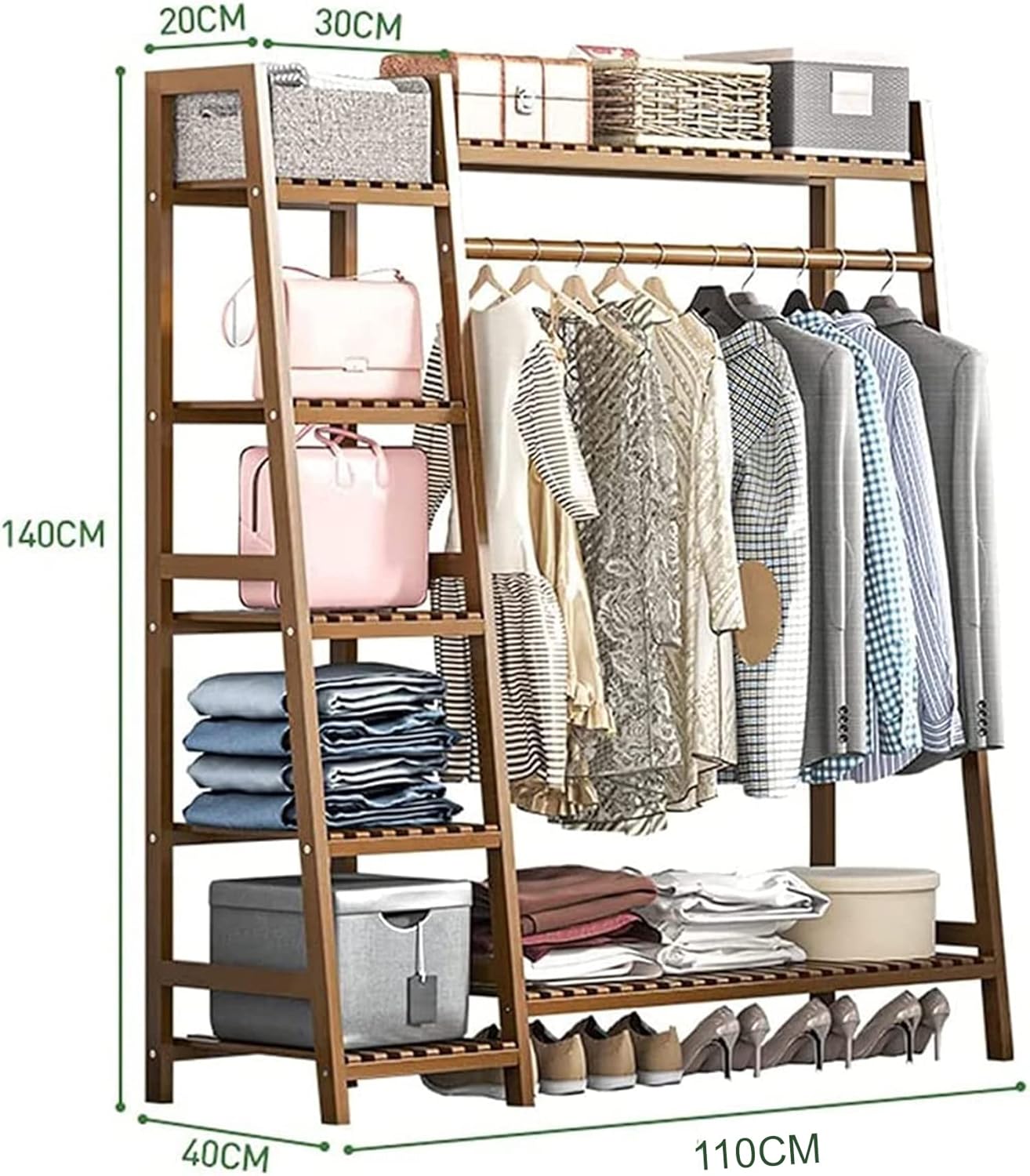 5-Tier Bamboo Garment Rack
